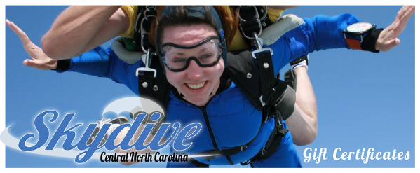 Skydiving Gift Certificates